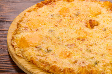 Italian traditional Pizza four cheeses
