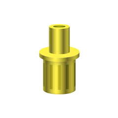 Pvc plastic foot valve or check valve vector design isolated on white background. Include filter or strainer for centrifugal, well pump. To install at bottom pipe for suction groundwater from well.
