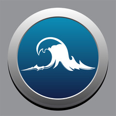 Fresh rain water droplet flat icon for apps
