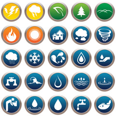 Ecology icons set. Nature icon. Eco green icons. Vector
