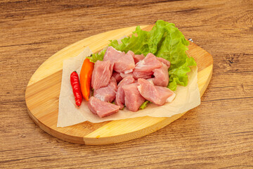 Raw pork meat for cooking