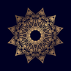 Beautiful floral Mandala logo decorative elements background Vector illustration