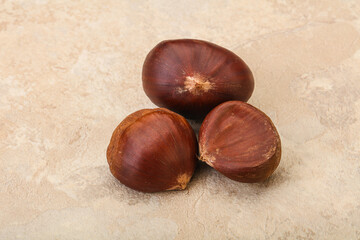 Organic natural sweet Chestnut heap