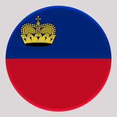 Obraz premium 3D Flag of Liechtenstein on circle