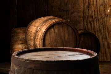 Barrels in the wine cellar, Porto, Portugal