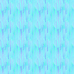 Blue abstract seamless striped pattern, watercolor texture. 