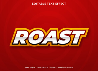 roast text effect template with bold style use for business logo and brand