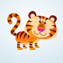 Obraz na płótnie Canvas Cartoon Tiger