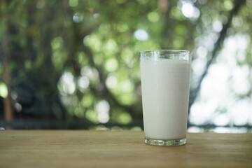 Healthy fresh milk in a glass