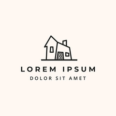 Fototapeta premium Simple modern home and house logo icon