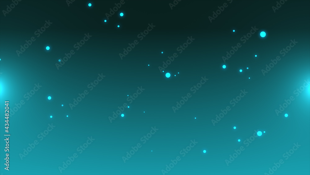 Poster blue floating particle technology background