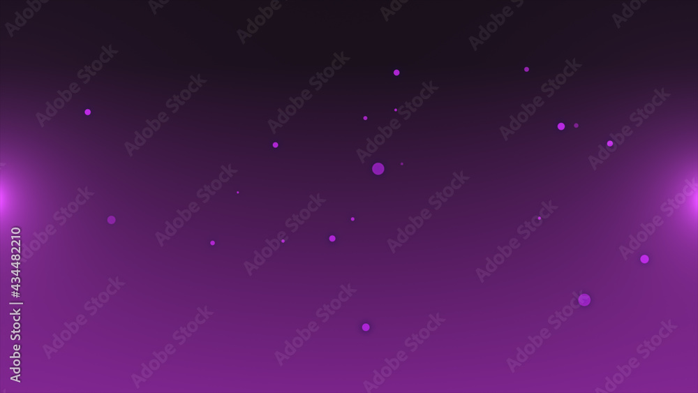 Poster purple floating particle technology background