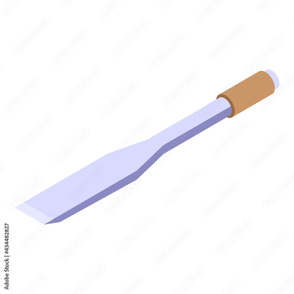 Poster wood chisel icon. isometric of wood chisel vector icon for web design isolated on white background