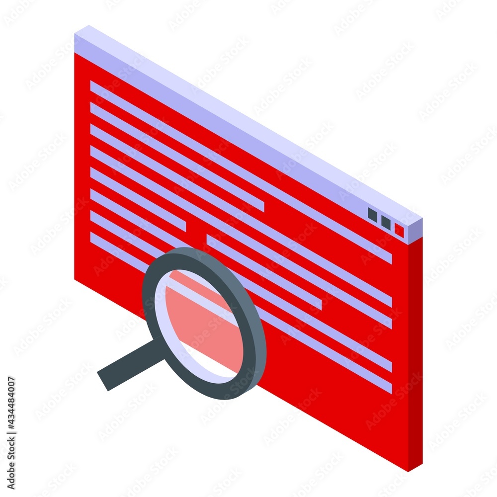 Poster scan malware icon. isometric of scan malware vector icon for web design isolated on white background