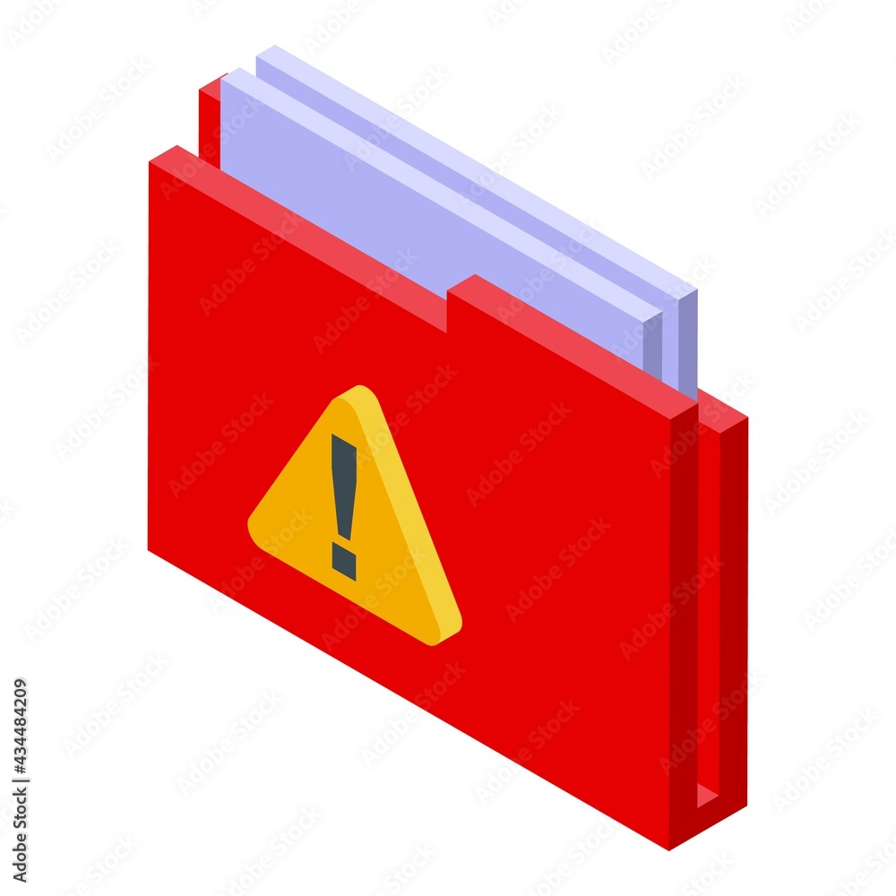 Poster malware folder icon. isometric of malware folder vector icon for web design isolated on white backgr