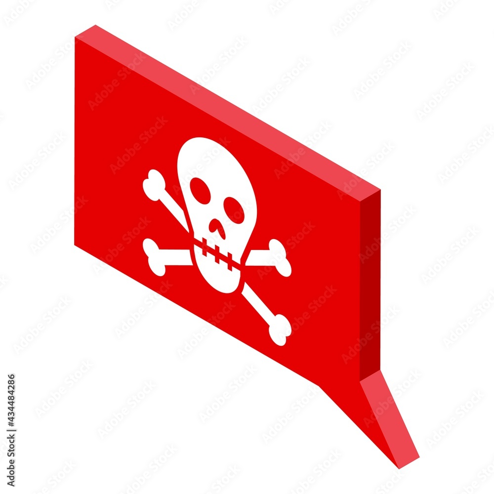 Poster malware attack icon. isometric of malware attack vector icon for web design isolated on white backgr