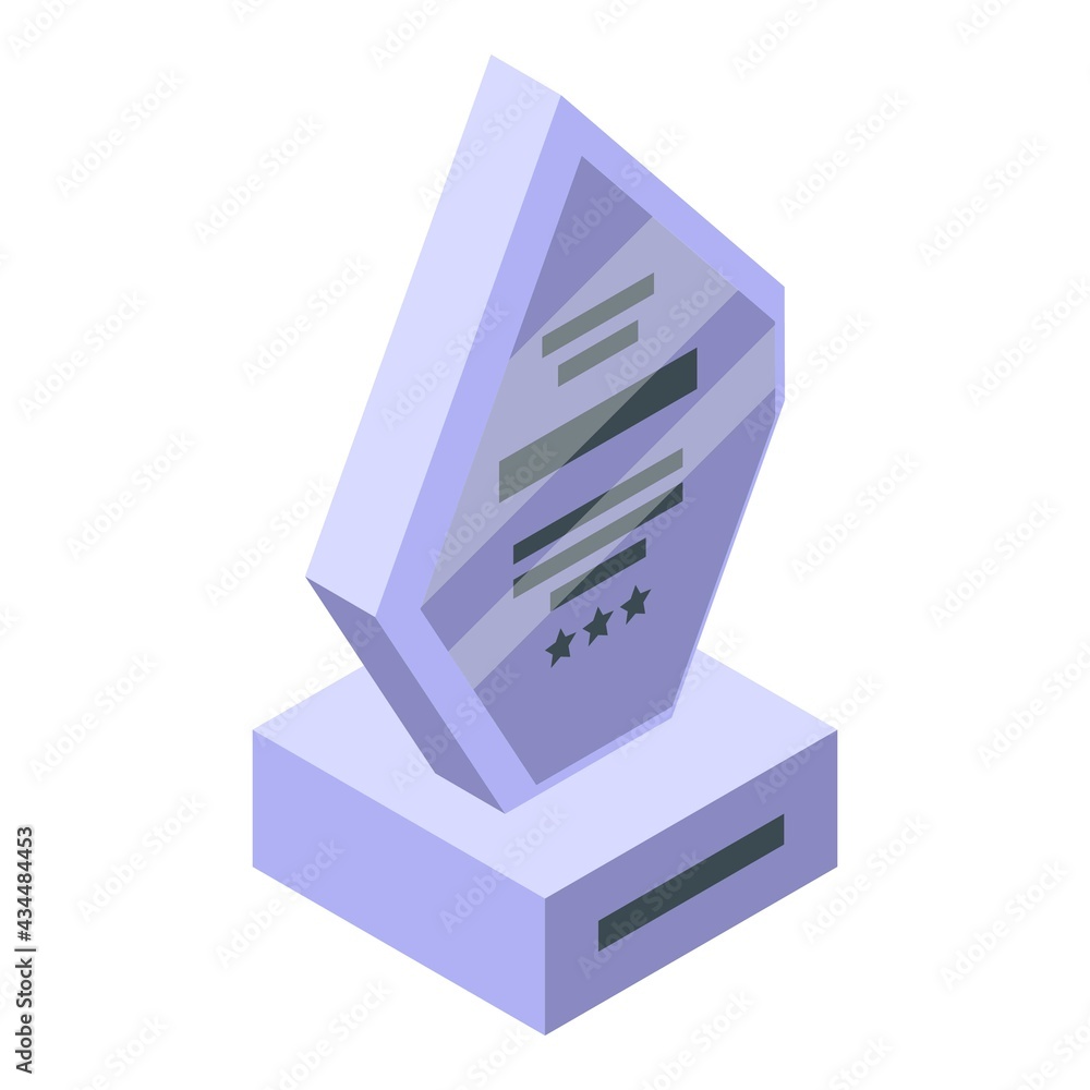 Poster reward prize icon. isometric of reward prize vector icon for web design isolated on white background