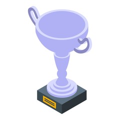Award trophy icon. Isometric of Award trophy vector icon for web design isolated on white background