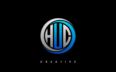 HUC Letter Initial Logo Design Template Vector Illustration