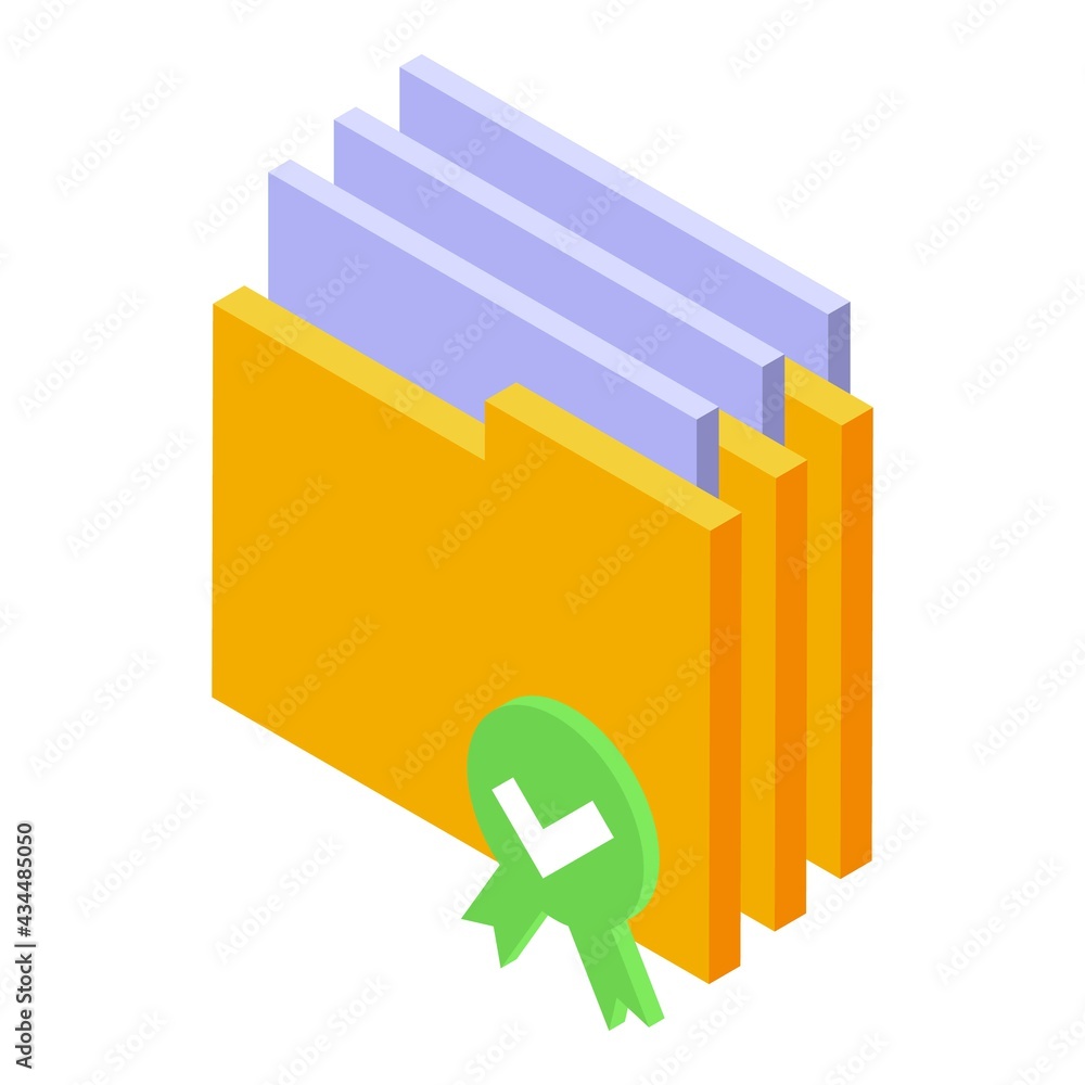 Poster folder password protection icon. isometric of folder password protection vector icon for web design 