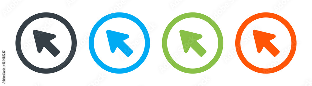 Poster Cursor, mouse arrow icon. Computer mouse pointer, click vector illustration
