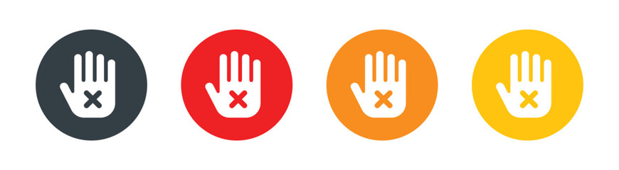 Obraz premium Do not touch, stop icon. Vector illustration
