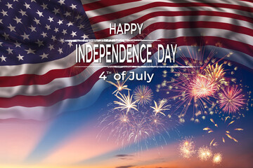 Holiday card for USA Independence day