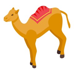 Desert camel icon. Isometric of Desert camel vector icon for web design isolated on white background