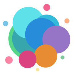 Graphic illustration colorful web logo