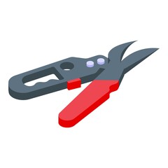 Bush secateurs icon. Isometric of Bush secateurs vector icon for web design isolated on white background