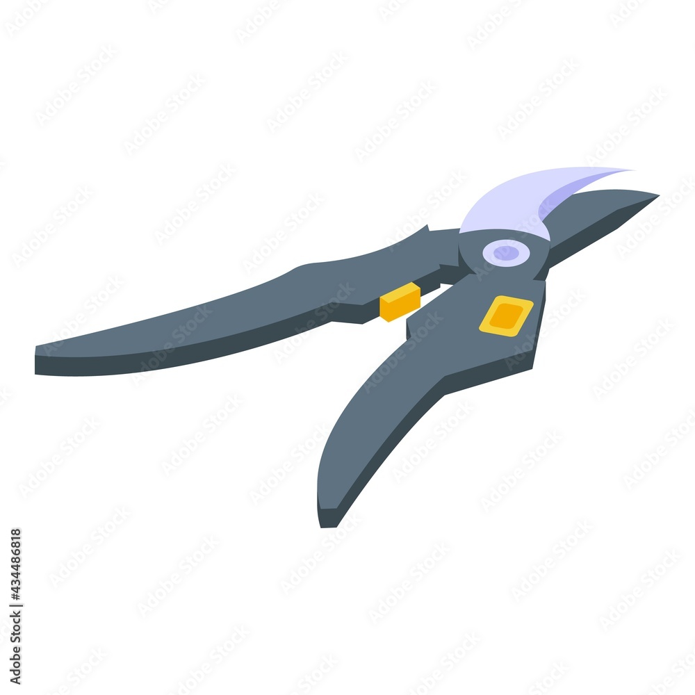 Aufkleber garden scissors icon. isometric of garden scissors vector icon for web design isolated on white back
