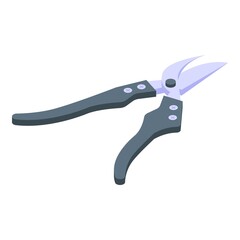 Yard scissors icon. Isometric of Yard scissors vector icon for web design isolated on white background