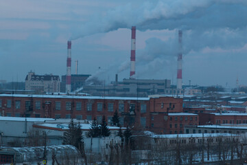 Obraz premium view of the city of Yekaterinburg from above