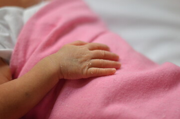 Hand of a baby 