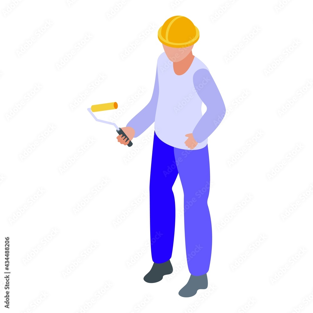 Poster democracy constructor icon. isometric of democracy constructor vector icon for web design isolated o