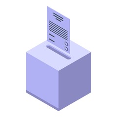 Democracy ballot box icon. Isometric of Democracy ballot box vector icon for web design isolated on white background