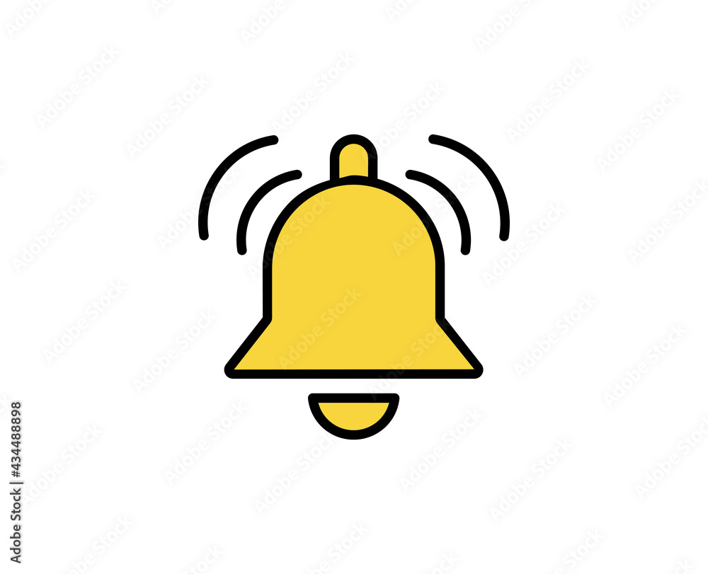 Poster bell line icon. high quality outline symbol for web design or mobile app. thin line sign for design 