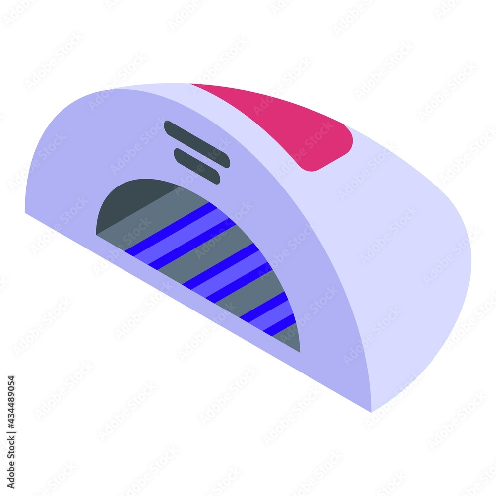 Poster uv lamp manicure icon. isometric of uv lamp manicure vector icon for web design isolated on white ba