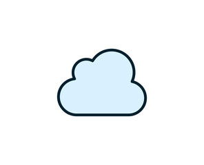 Cloud premium line icon. Simple high quality pictogram. Modern outline style icons. Stroke vector illustration on a white background. 
