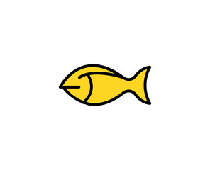 Fish premium line icon. Simple high quality pictogram. Modern outline style icons. Stroke vector illustration on a white background. 