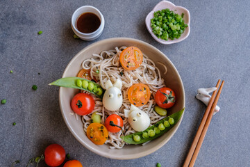Homemade Japanese light meal / Japanese Soba / Delicious and healthy ideal for weight watcher and...