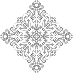 Cross for coloring. Suitable for decoration. Doodles Sketch - 434489818