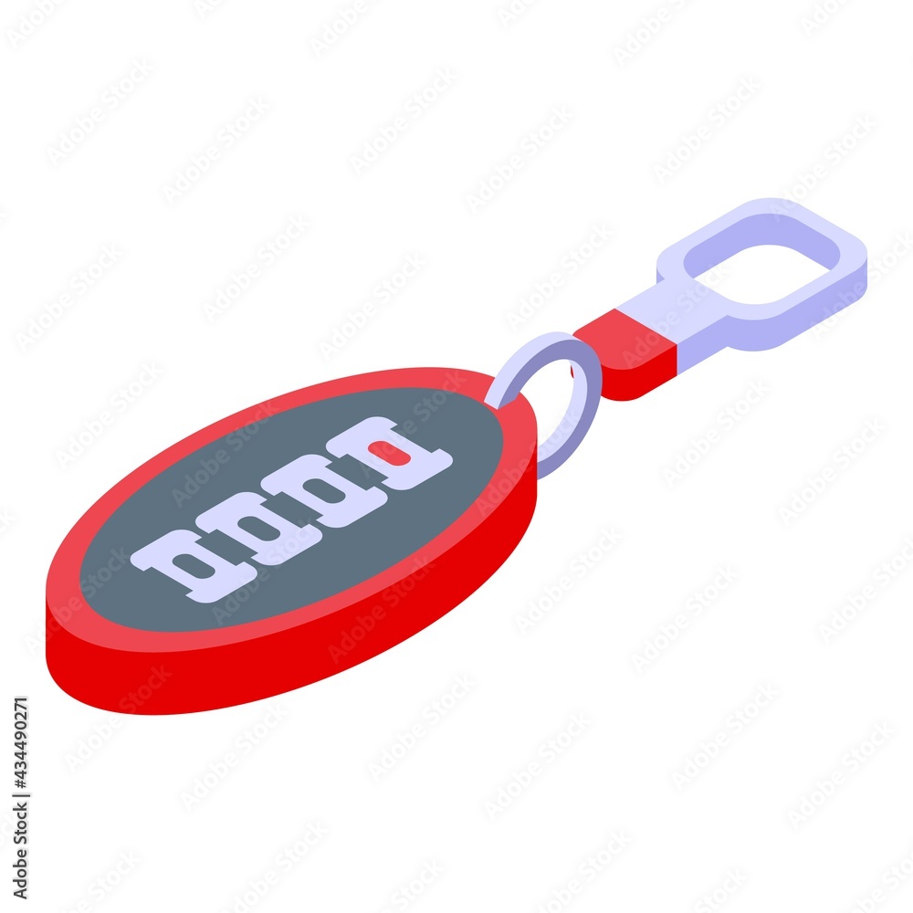 Poster smart car key mobile icon. isometric of smart car key mobile vector icon for web design isolated on 