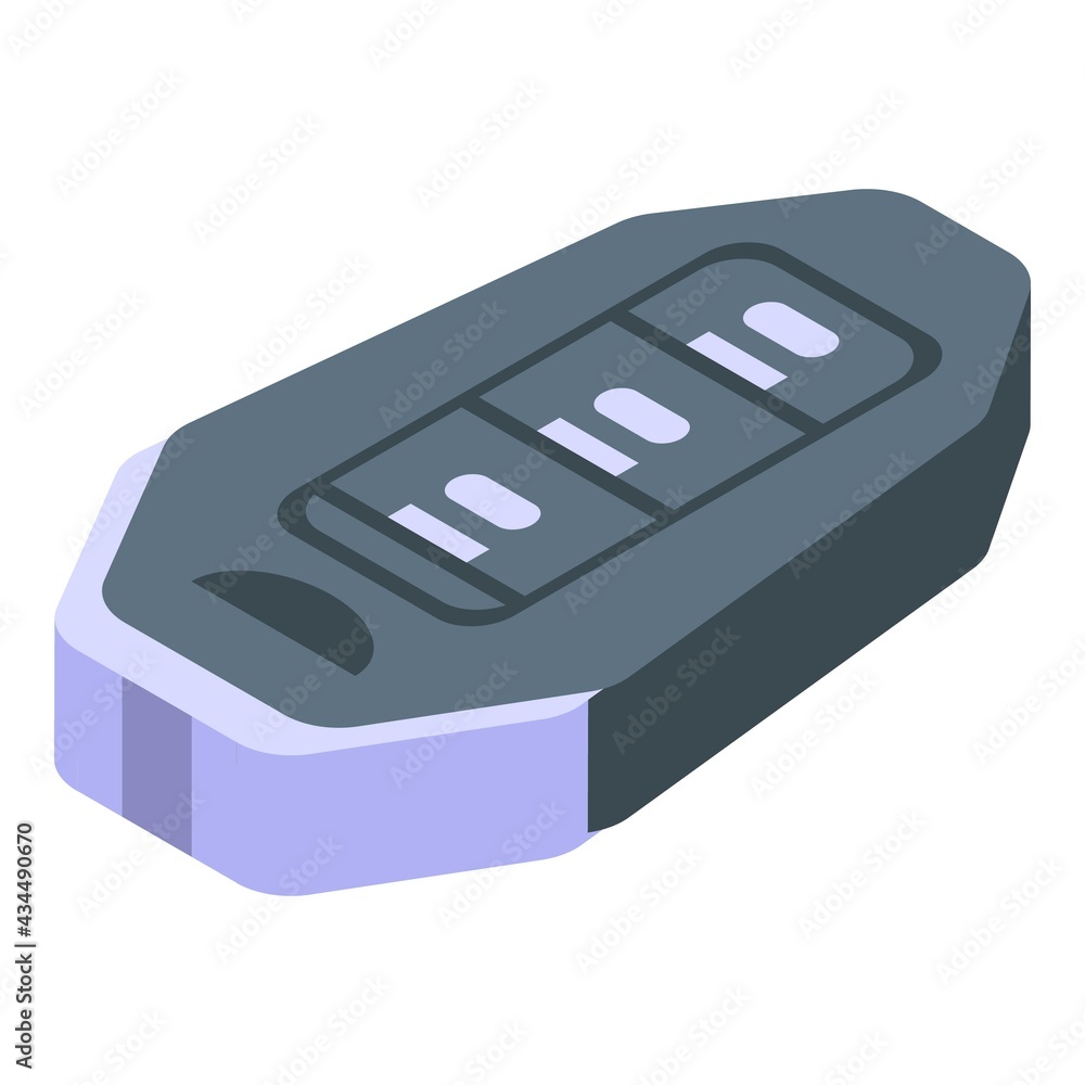 Poster smart car key service icon. isometric of smart car key service vector icon for web design isolated o