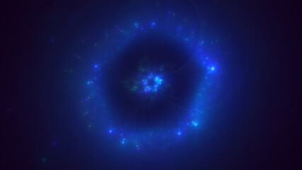 3D rendering abstract multicolor fractal light background