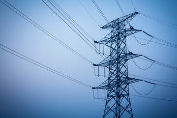 Electricity tower under the sky