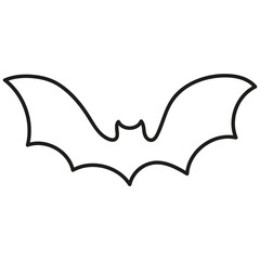 bat in doodle style halloween holiday