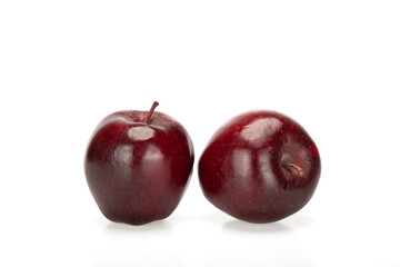 Red apples, isolated  on white background.