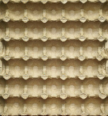 Empty Egg Box Grunge Background. Empty egg carton, box, tray or container. Craft paper background.