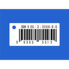 vector image of barcode in white box